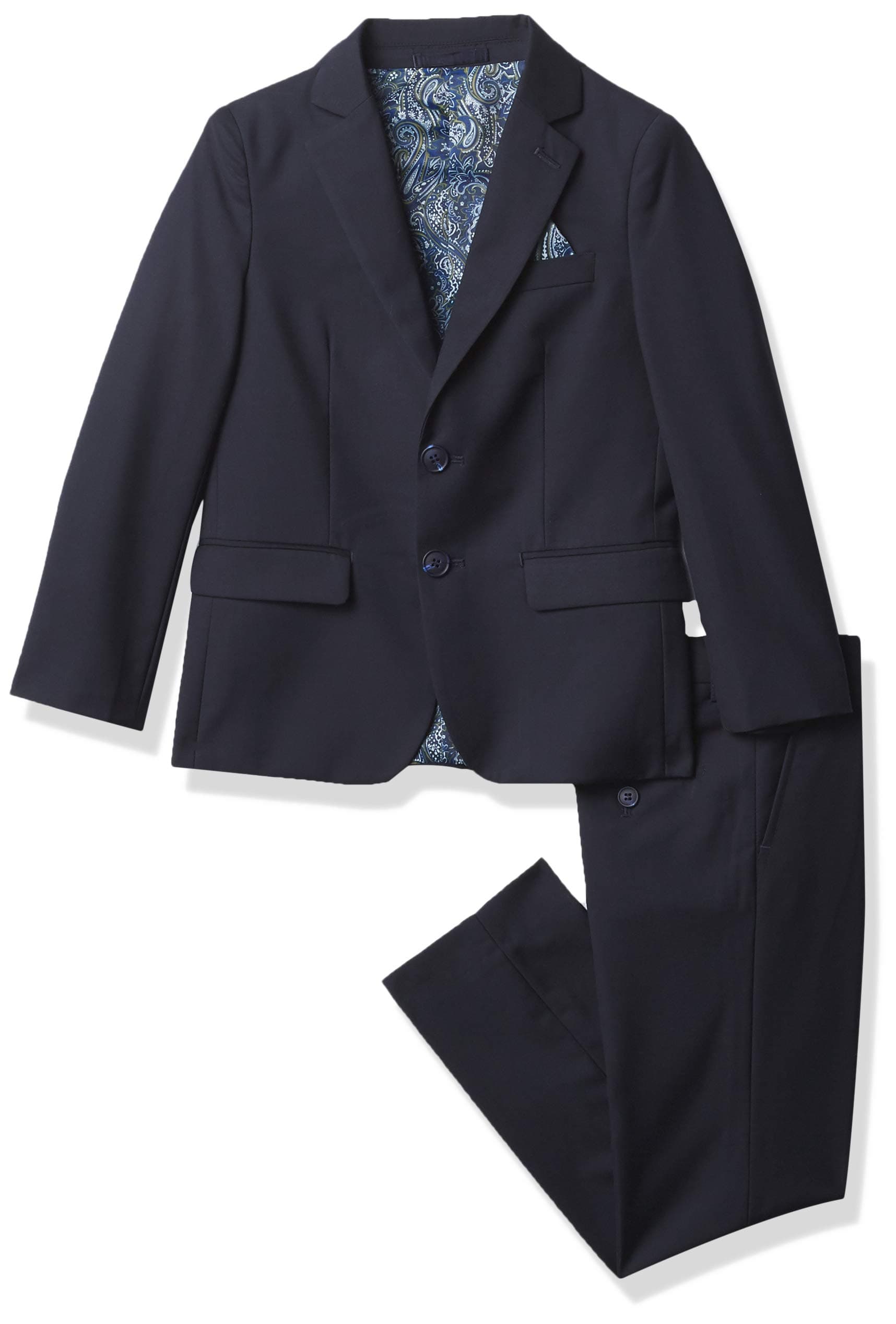 Isaac MizrahiBoys' Slim Fit Solid 2pc Suit