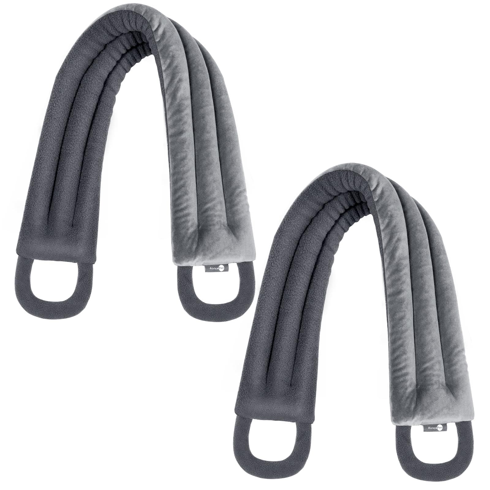 2 Microwave Heating pad for Neck and Shoulders Back 33 * 5" microwavable Moist Heat Pack Warm hot Compress Neck wrap Weighted Rice Bean Bag Reusable Herbal Nature Calming Portable Grey