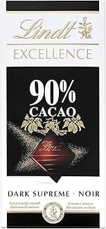 Lindt Excellence Intense Dark 90% Cacao Chocolate Bar Each 100 g (Pack of 5)