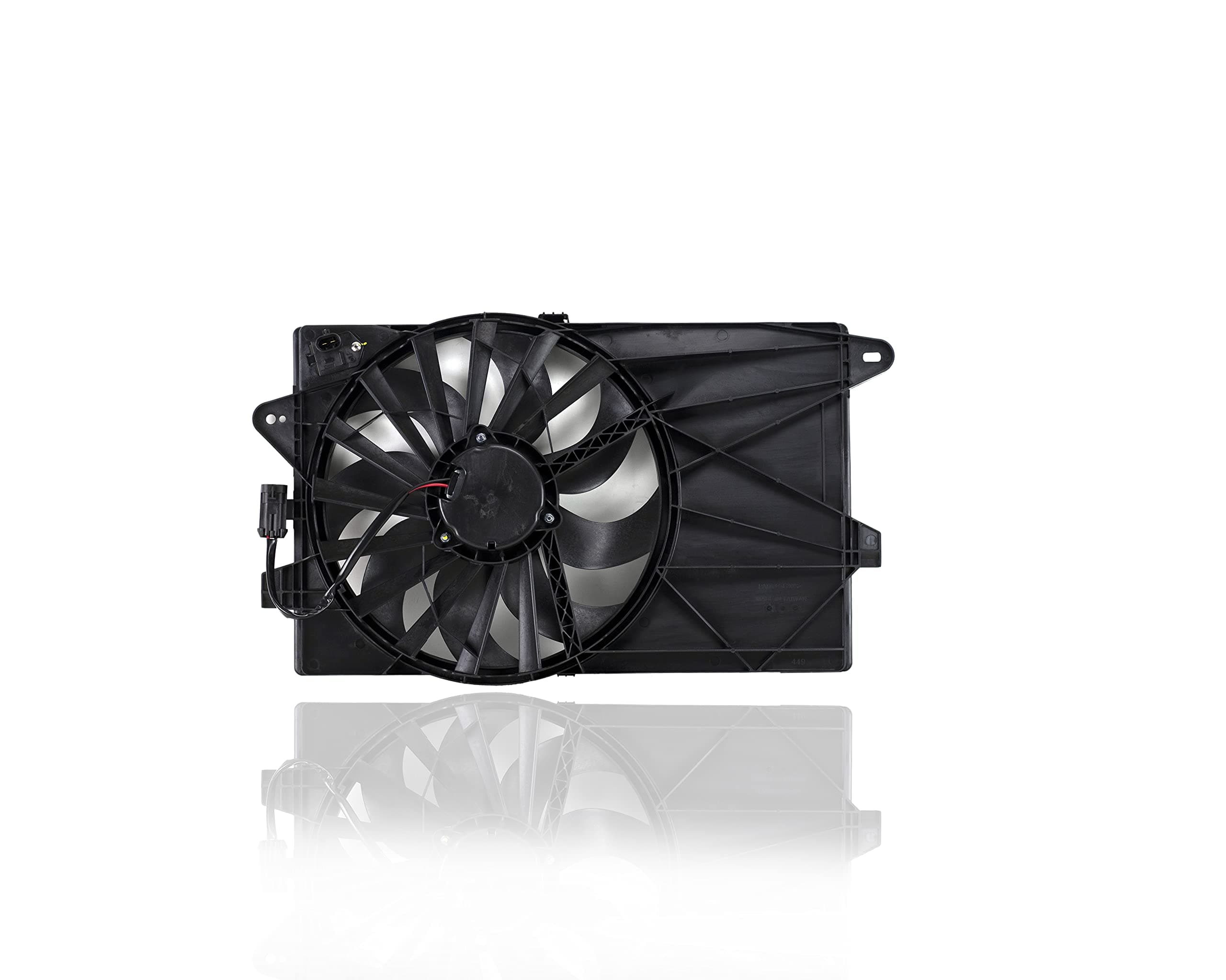 Dual Radiator and Condenser Fan Assembly - Cooling Direct Compatible/Replacement for FI3115100 12-19 Fiat 500