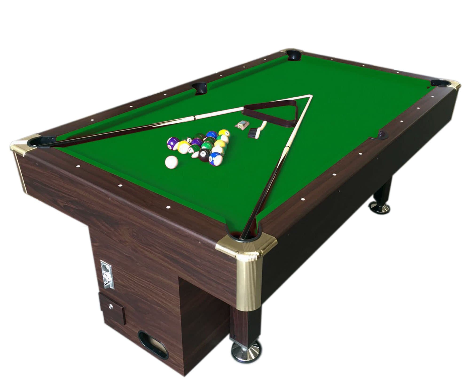 8 Ft Green Pool Table Model Zeus Billiard Playing Cloth with coin machine for public places All accessories included! 220 x 110 cm