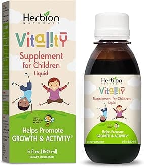 Vitality Supplement for Children â€“ Tasty Energy Booster, Promotes Growth, Appetite, Relieves Fatigue, Improves Mental and Physical Performance, 5 fl oz