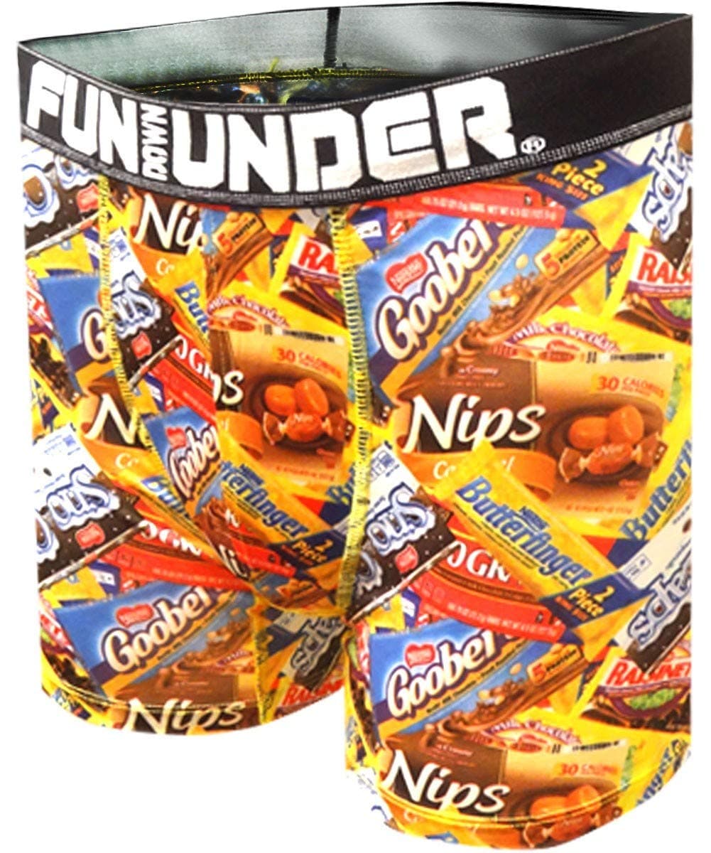 Fun Down Under Nestle Movie Candy boxes Performance Boxer Briefs For Men (Large)