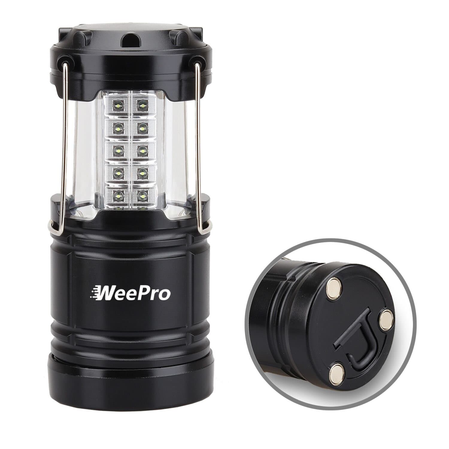 WeePro Led Lantern Flashlight - Camping Gear Lantern for Hiking, Backpacking - Battery Powered Table Lamp Survival Light Kit for Hurricane, Snow Rain Storm, Outage - Collapsible, 1 Pack