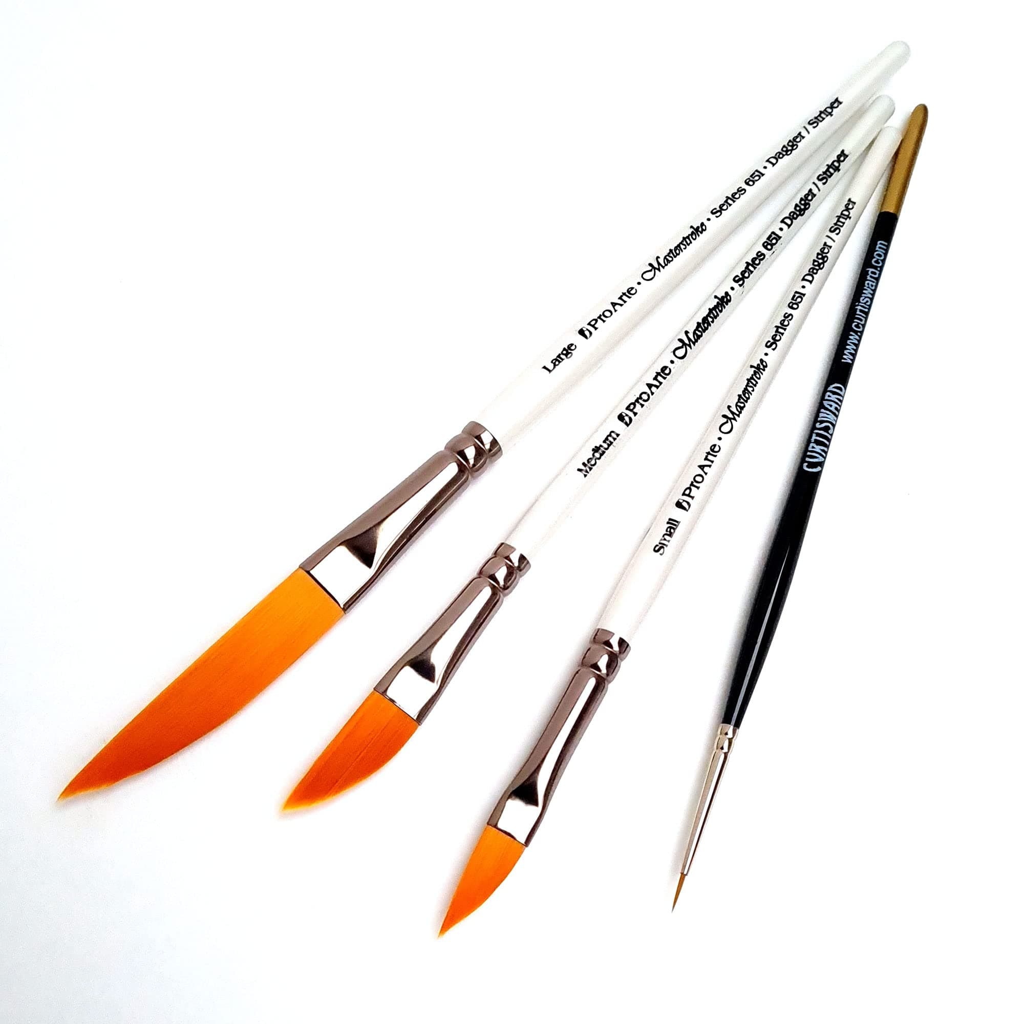 Pro Arte Masterstroke Dagger Brush Set Plus Panache 000 for Artists Watercolour Painting