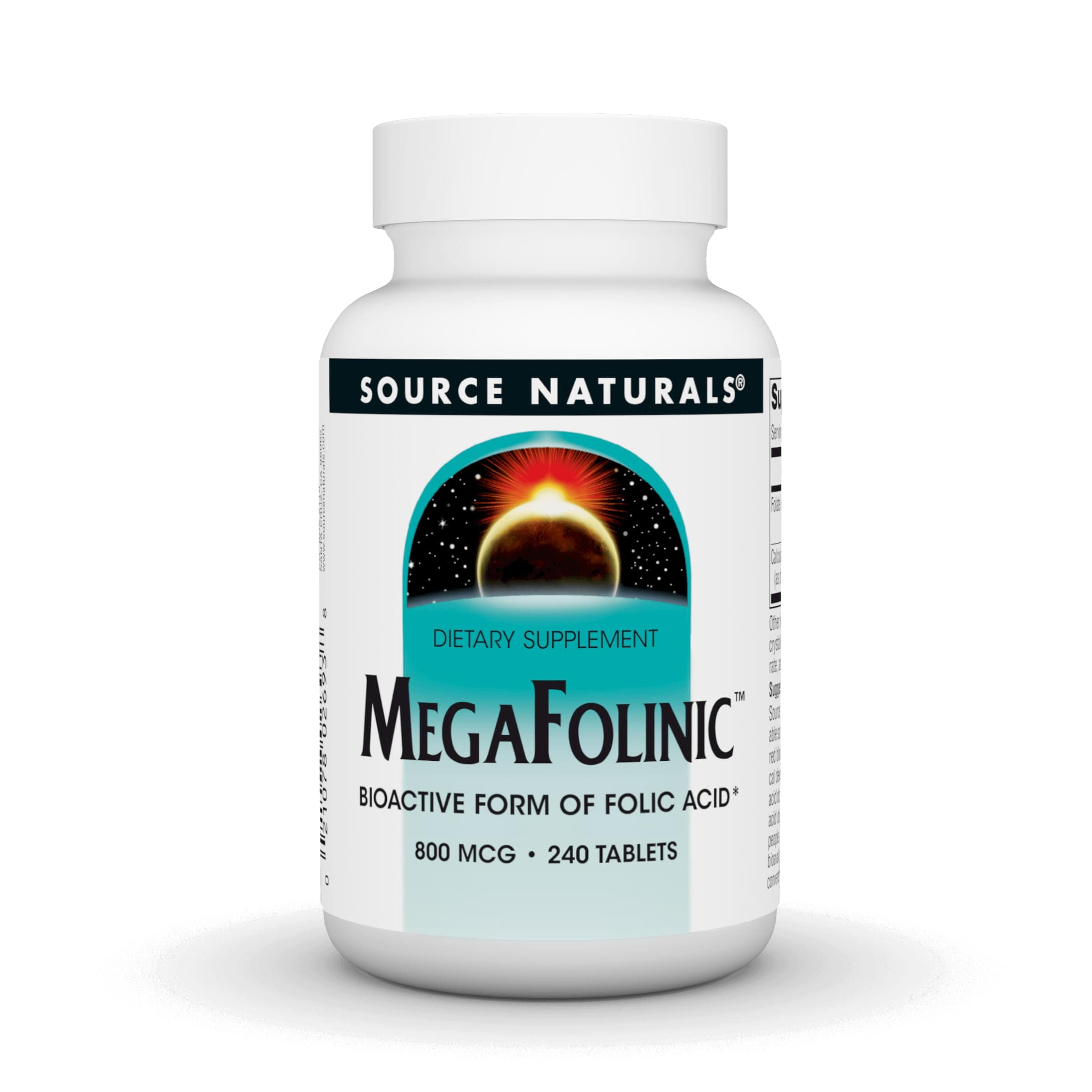 Source Naturals MegaFolinic, 240 Tabs 800 mcg