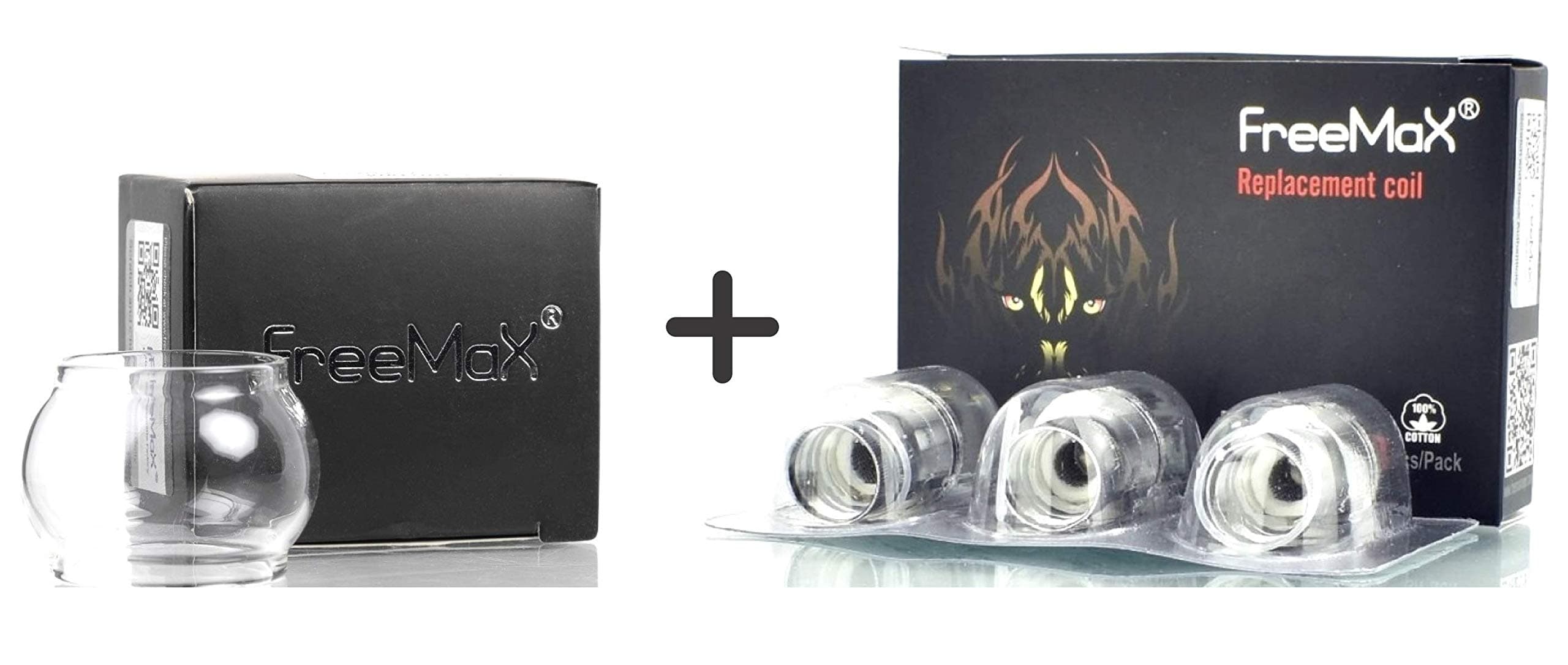 Genuine Freemax Mesh Pro Coils - 3 Pack [Single - 0.15ohm] + Bubble Glass