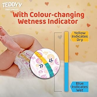 - TEDDYY Baby Diapers Pants Premium New Born 132 Count (Pack of 2), 2-5 kgs, High Absorbency, Anti - Bacterial