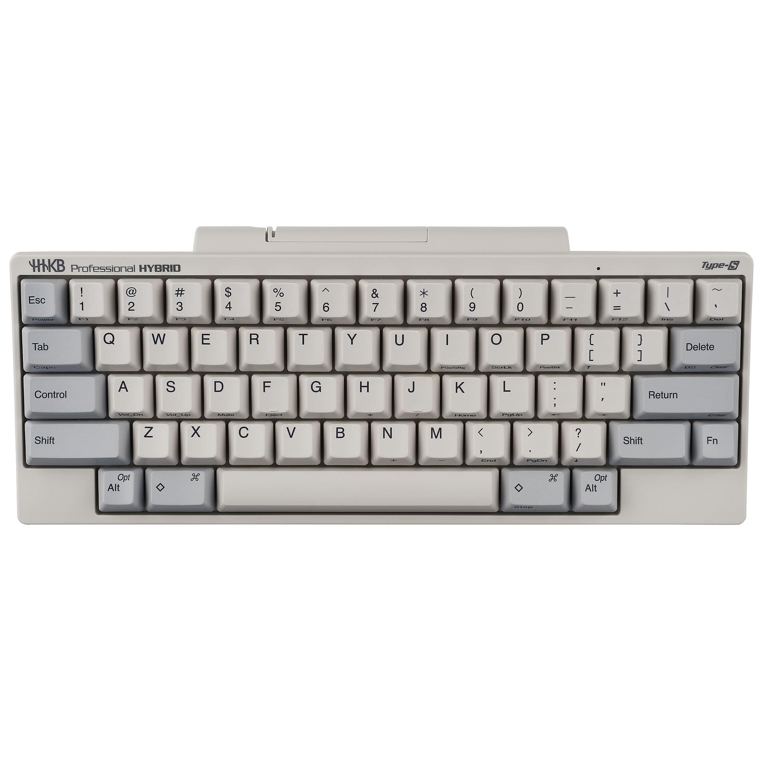 Happy Hacking Keyboard Professional Hybrid Type-S (Wireless, Bluetooth, Wired, USB, Silent, Mac, Windows, White, Printed) with 2 Year Advance Exchange Warranty