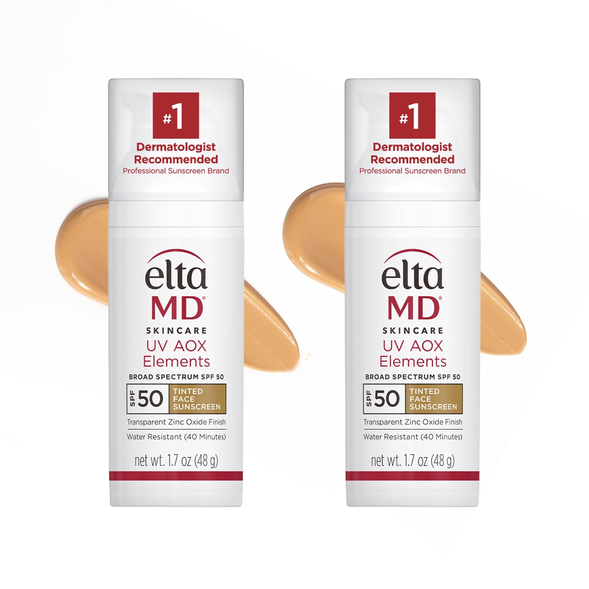 EltaMD UV AOX Elements Tinted Face Sunscreen, SPF 50, 100% Tinted Mineral Sunscreen for Sensitive Skin and Dry Skin with Antioxidants, 1.7 oz Pump
