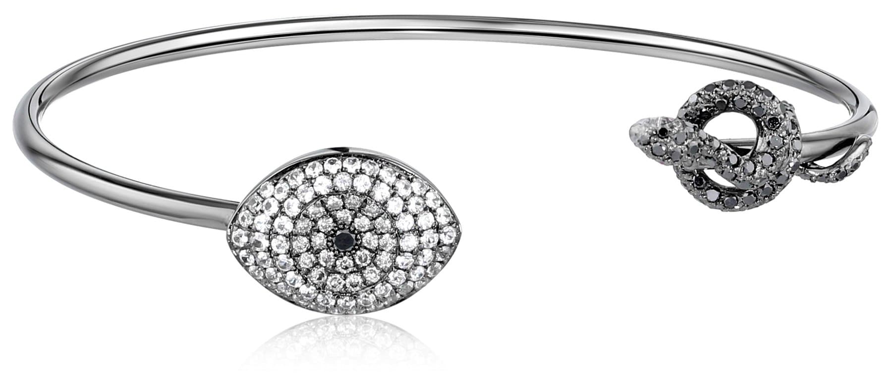 Borgioni Evil Eye and Snake Open Cuff Bracelet