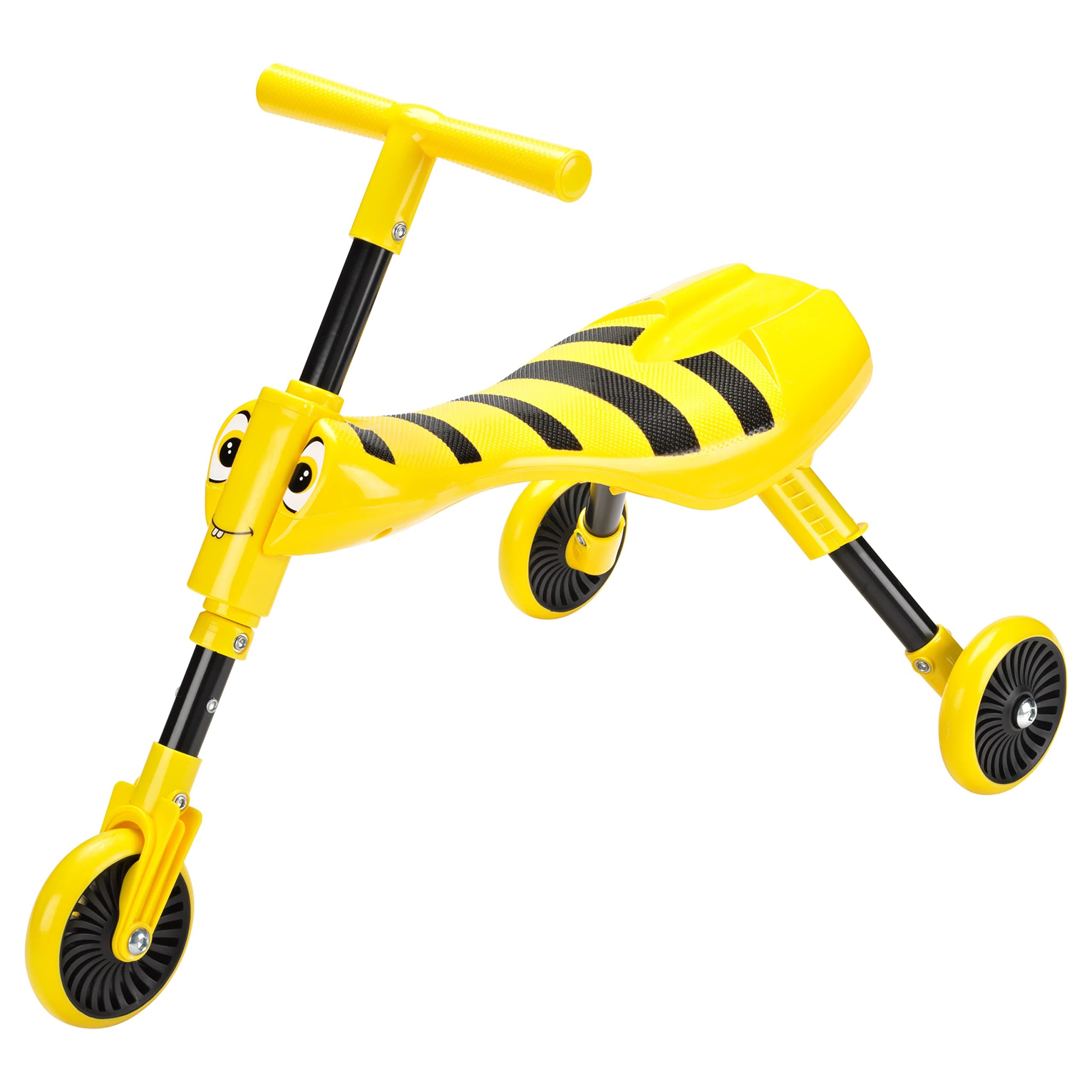 Scuttlebug 3-Wheel Foldable Ride-On Tricycle for 1+ Year Old Boys and Girls, Bumblebee Trike, Antennae Handlebar, Develop Your Toddler’s Balance and Motor Skills, Fun with No Surface Scratches
