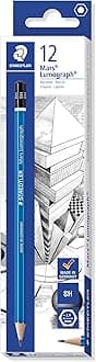 Staedtler Pencil 8H Mars Lumograph Writing Drawing 12 Pieces 100-8H*12