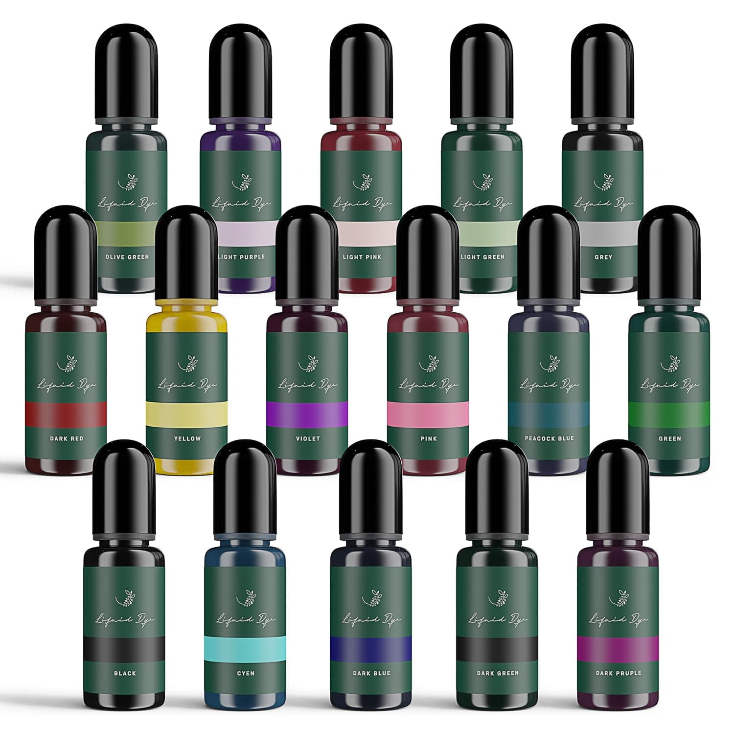 Hearth & Harbor Liquid Candle Dye for Soy Making, 16 Vibrant Color Wax, Safe and Natural Wax