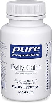 Daily Calm - Vegan Stress & Sleep Support Supplement - Contains Ashwagandha, Saffron, GABA & L-Theanine - Non-GMO, Soy-Free & Gluten-Free - 60 Capsules