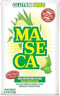 White Maseca Corn Flour Gluten Free 2 Kg 4.4 lb Mexican cooking (New Version)