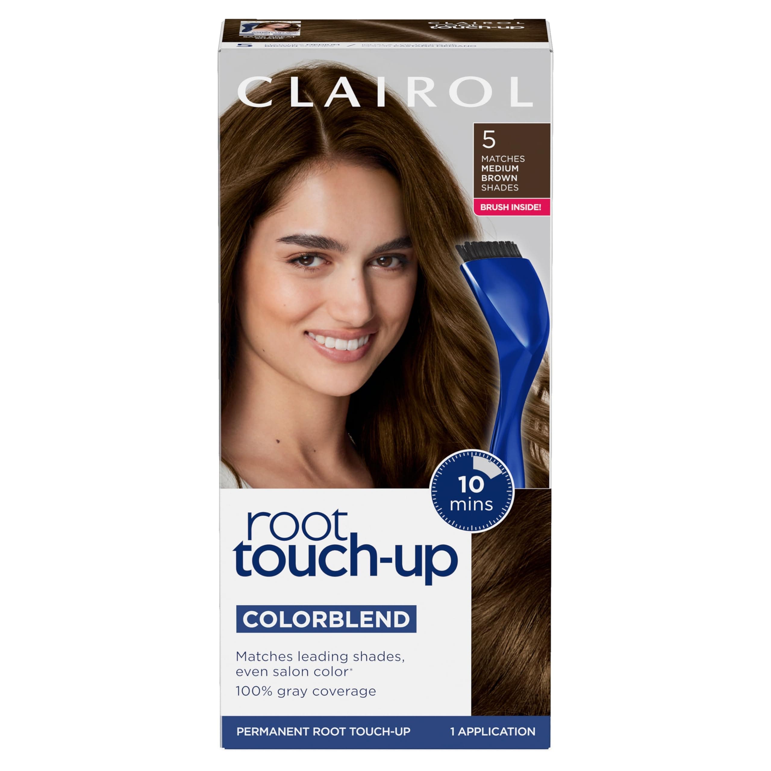 Clairol Nice n Easy Root Touch-Up Permanent Color - # 5 Medium Brown for Women - 1 Application Ha