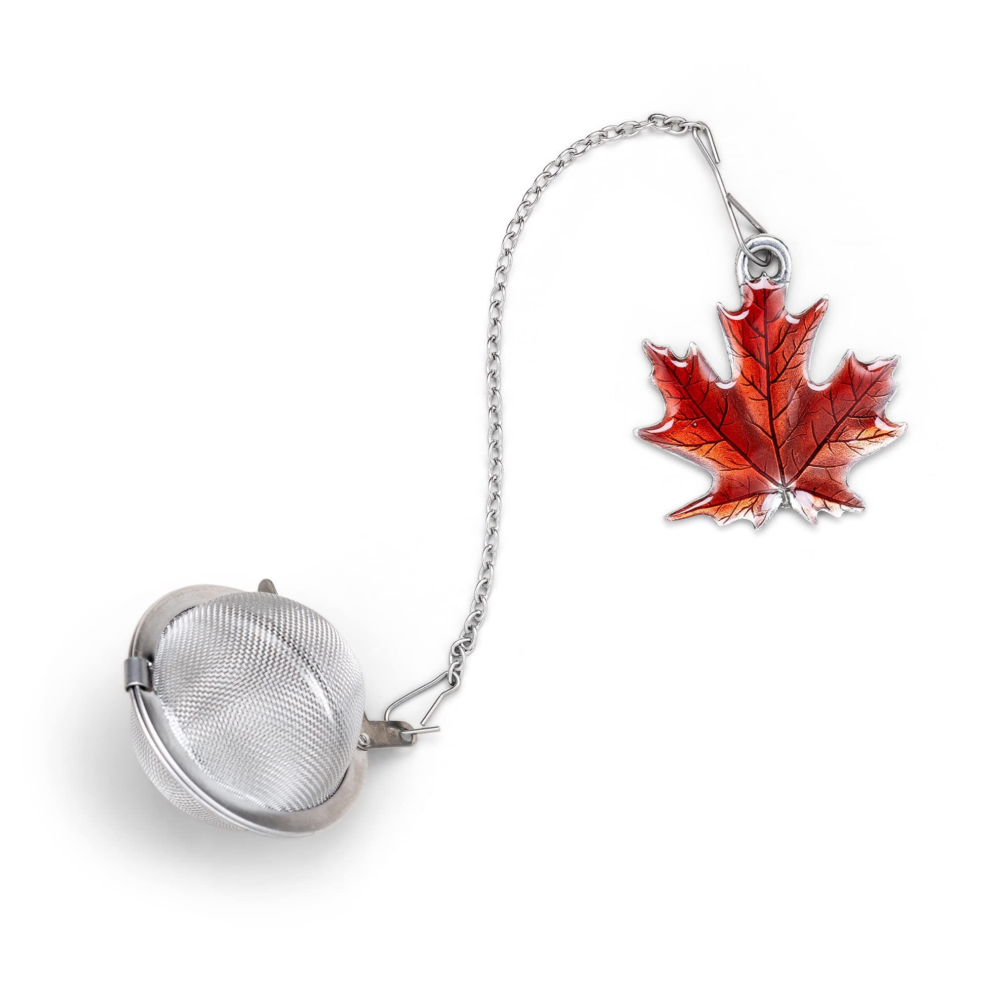DANFORTHMaple Leaf Fall/Autumn Tea Infuser - Handcrafted Pewter - Charm Made In USA