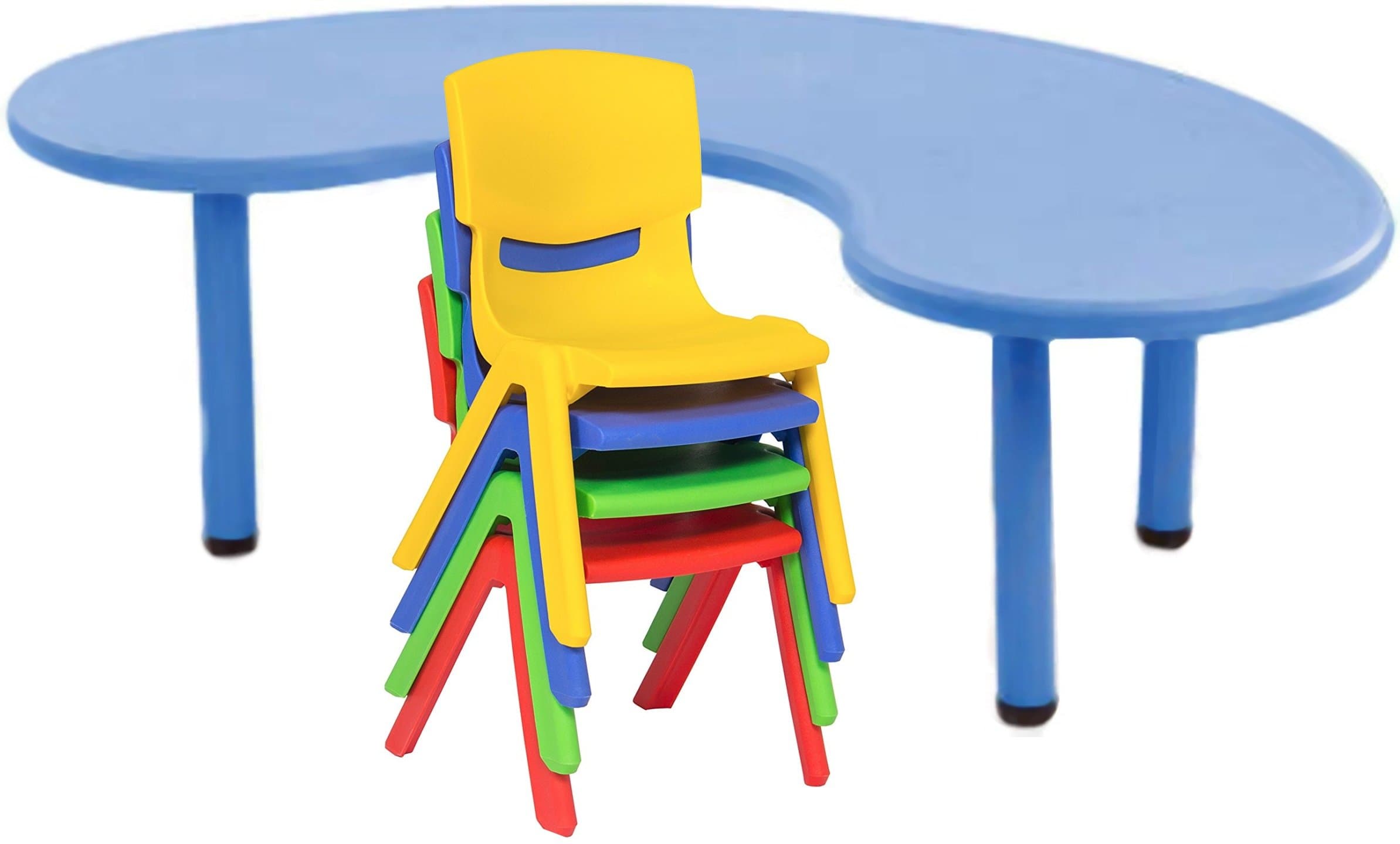 eHomeKart Playgro Table - Psf-111N - Front Round Moon Table for Kids - Perfect for Home and School - (54 X 30 X 20 Inches) - Colour May Vary, Plastic