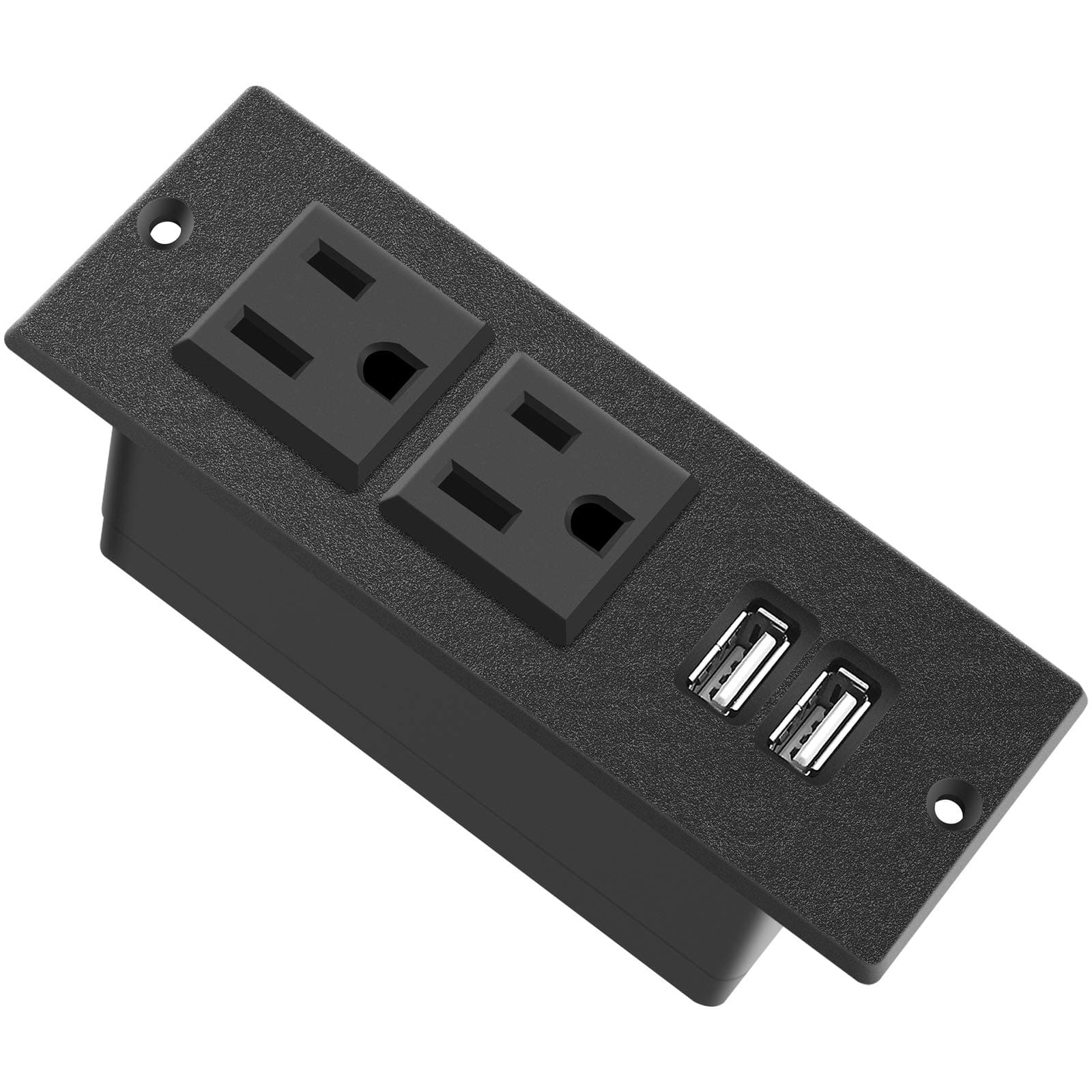 Recessed Power Strip Black