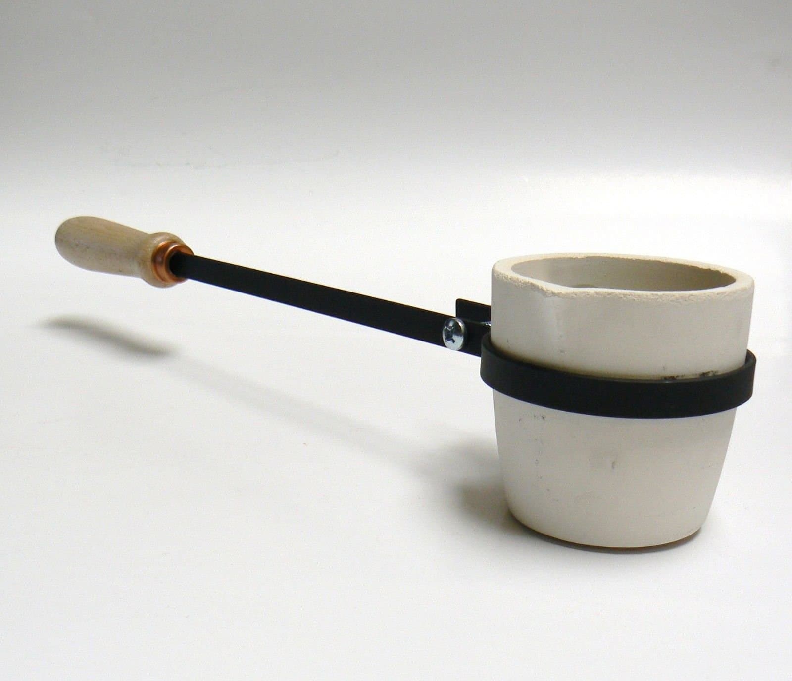 Melting Crucible with Handle 40 OZ Cup Type Crucible & Holder MELT Gold Silver (E 15 + E 9)