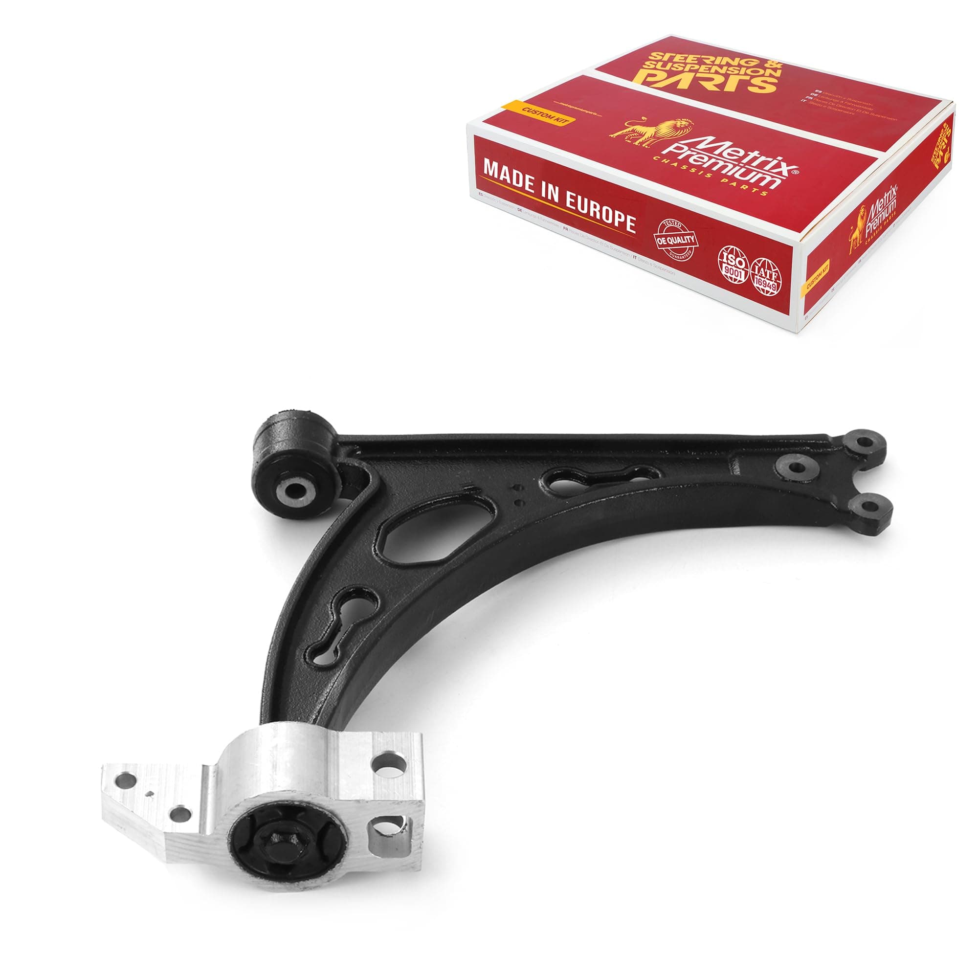 Metrix Premium Chassis Parts - Front Right Lower Control Arm Fits 06-13 Audi A3, 06-13 A3 Quattro, 04-05 A3 (Mexico), 04-05 A3 Quattro (Mexico), 10-12 Seat Altea (Mexico), RK620142, Made in Europe