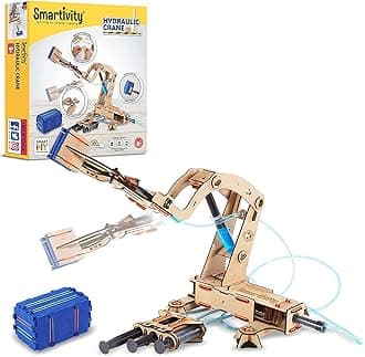 Smartivity Hydraulic Crane, STEM DIY Fun Toy, Educational & Construction Based Activity Game Kit for Kids 6 to 14, Best Birthday Gift for Boys & Girls 6-8-10-12-14 Years Old, Made in India