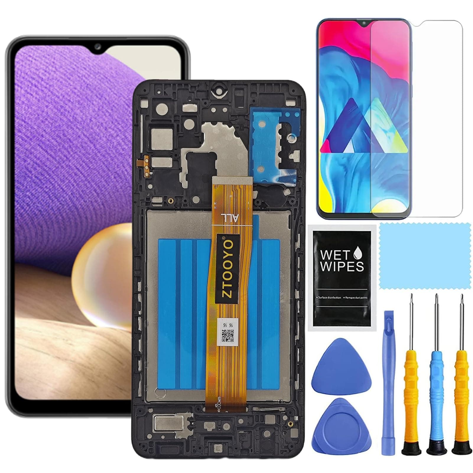 For Samsung A32 5G Screen Replacement kit for Samsung Galaxy A32 LCD Display with Frame A326u Touch Screen Digitizer Assembly with Tools 6.5 inch (Not A32 4G)