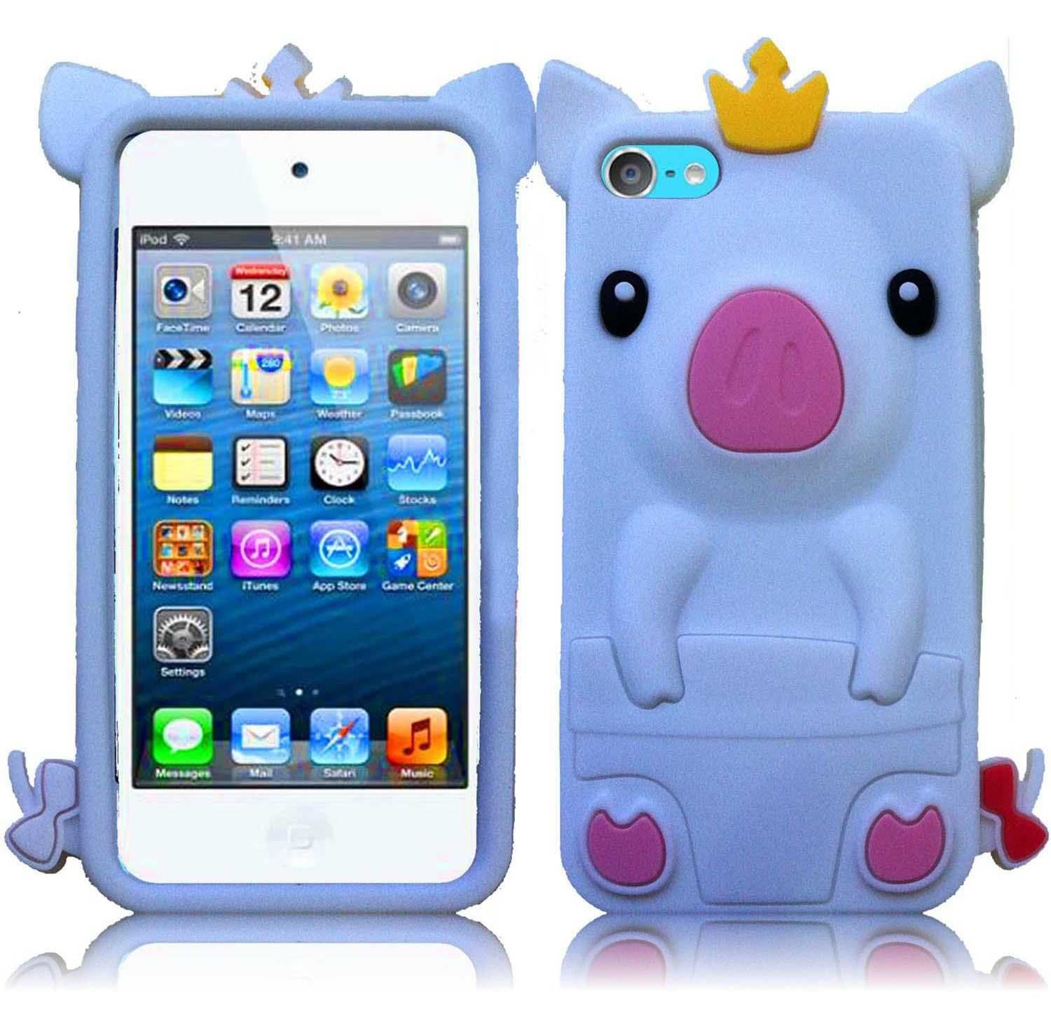 For Apple Ipod Touch 5 5th Generation Cute Pig Silicone Jelly Skin Cover Case White Accessory
