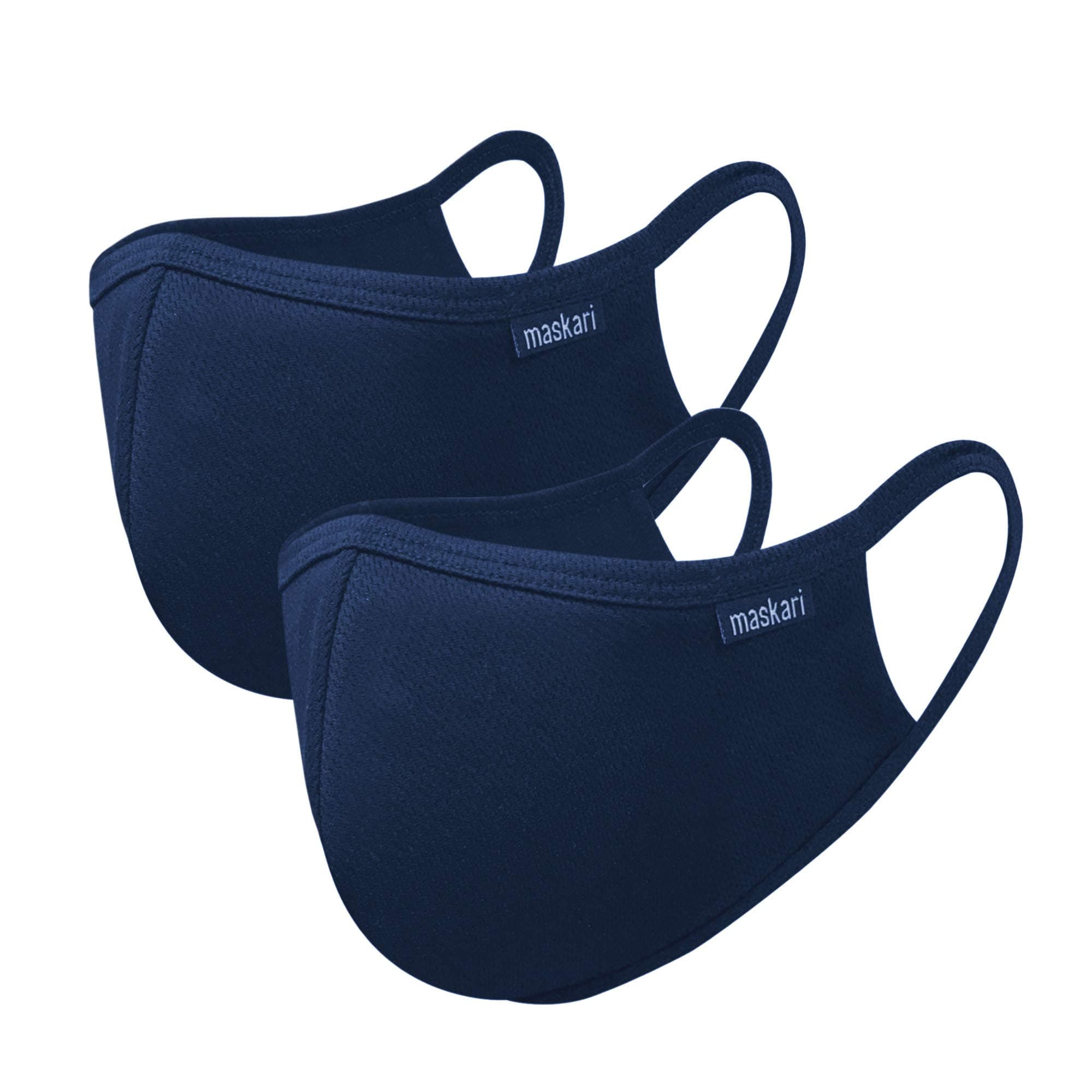 Reusable 3 Layer Face Mask | HeiQ Viroblock | Breathable & Sporty | Sizes for Men, Women, Teens & Kids | With & Without Adjustable Ear Loops