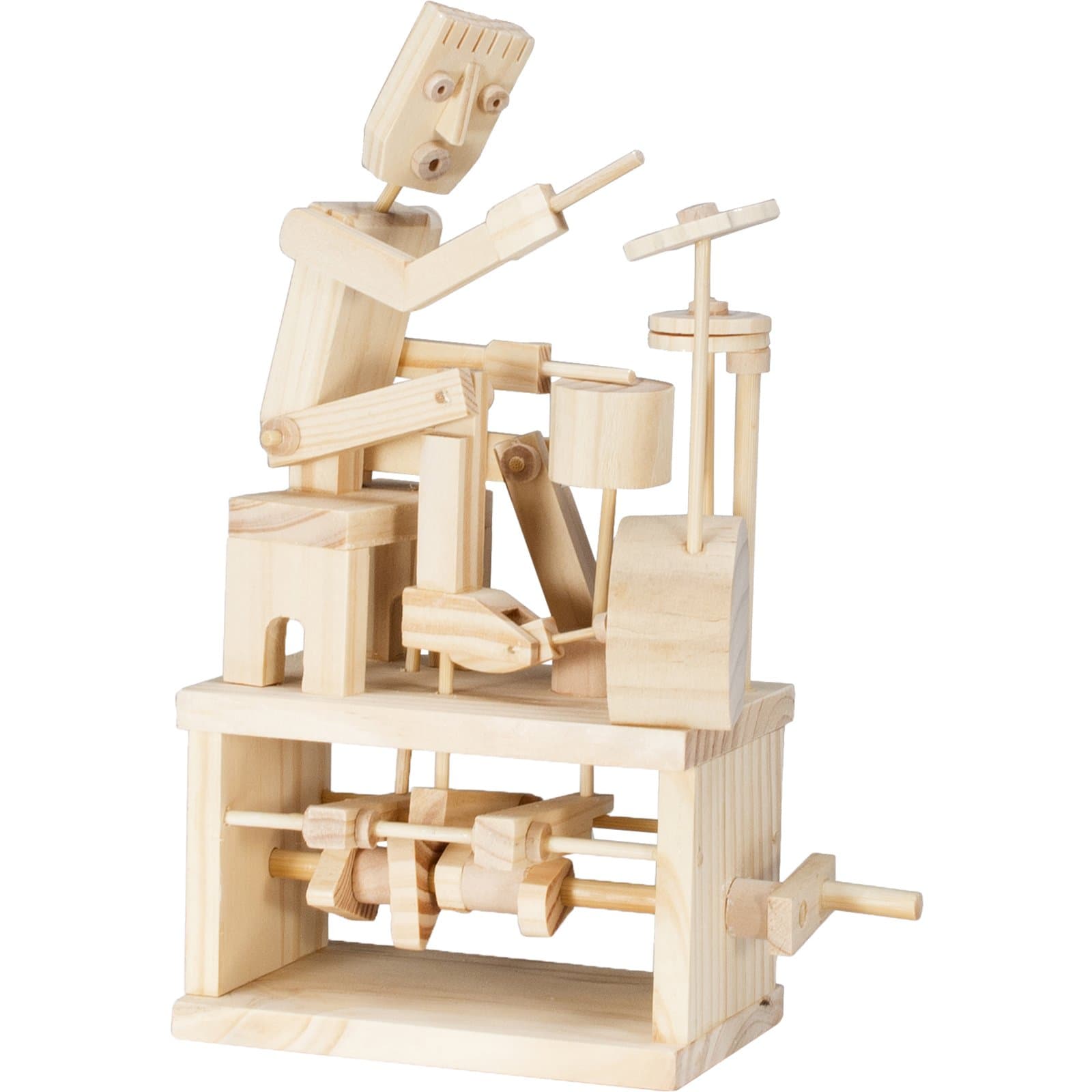 TIMBERKITS - Drummer - Mechanical Wooden Construction Kit