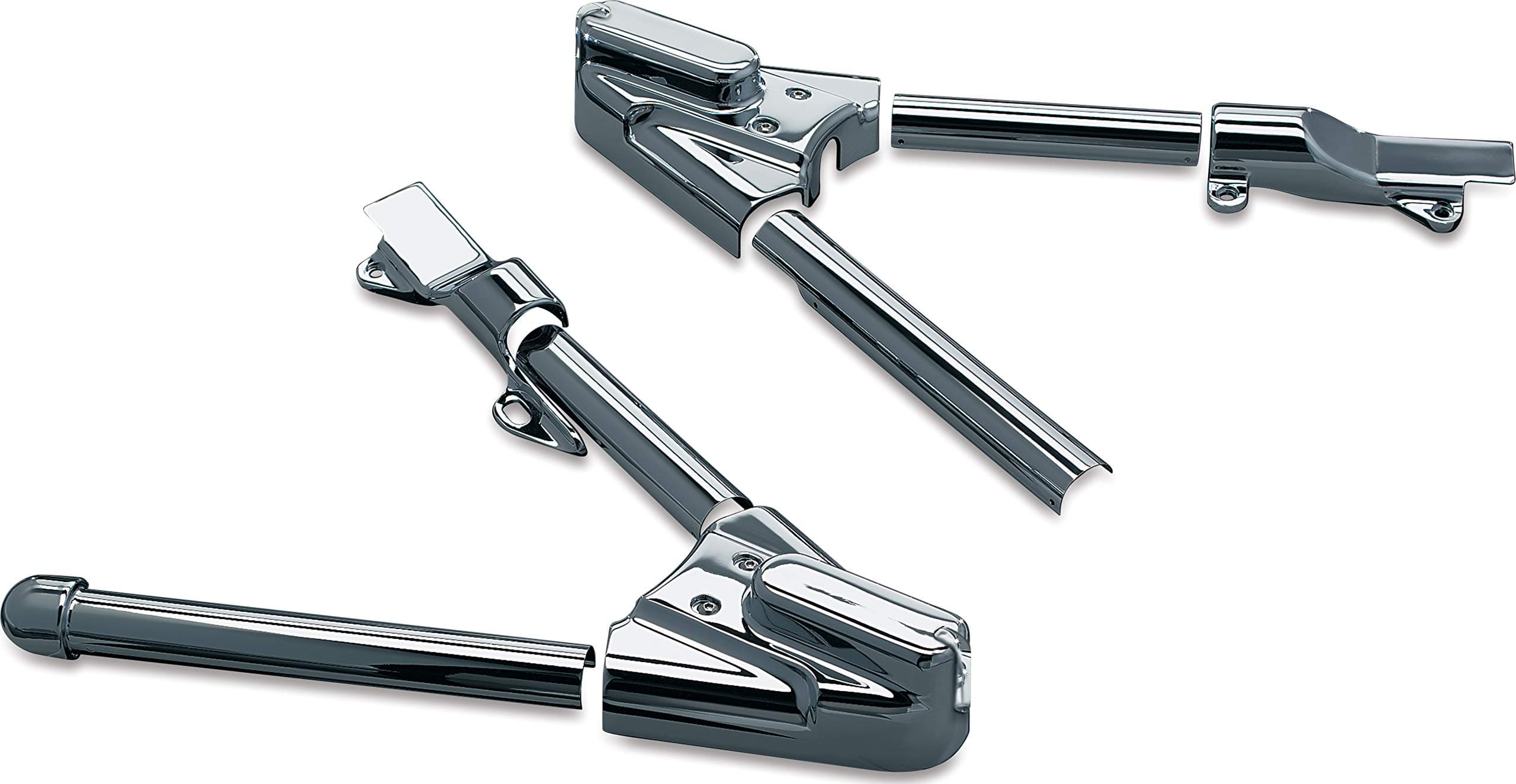 8256 Motorcycle Accent Accessory: Swingarm Covers for 2000-07 Harley-Davidson Softail Motorcycles, Chrome