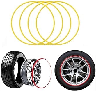 Wheel Protector 17-22 Inch Rim Protectors For Alloy Wheels, 4PCS Metal Rim Guard Cover For All Car Models, Vehicle Hub Impact Protection Stickiness Guard Rings, Wheel Edge Refit Decorative Protection