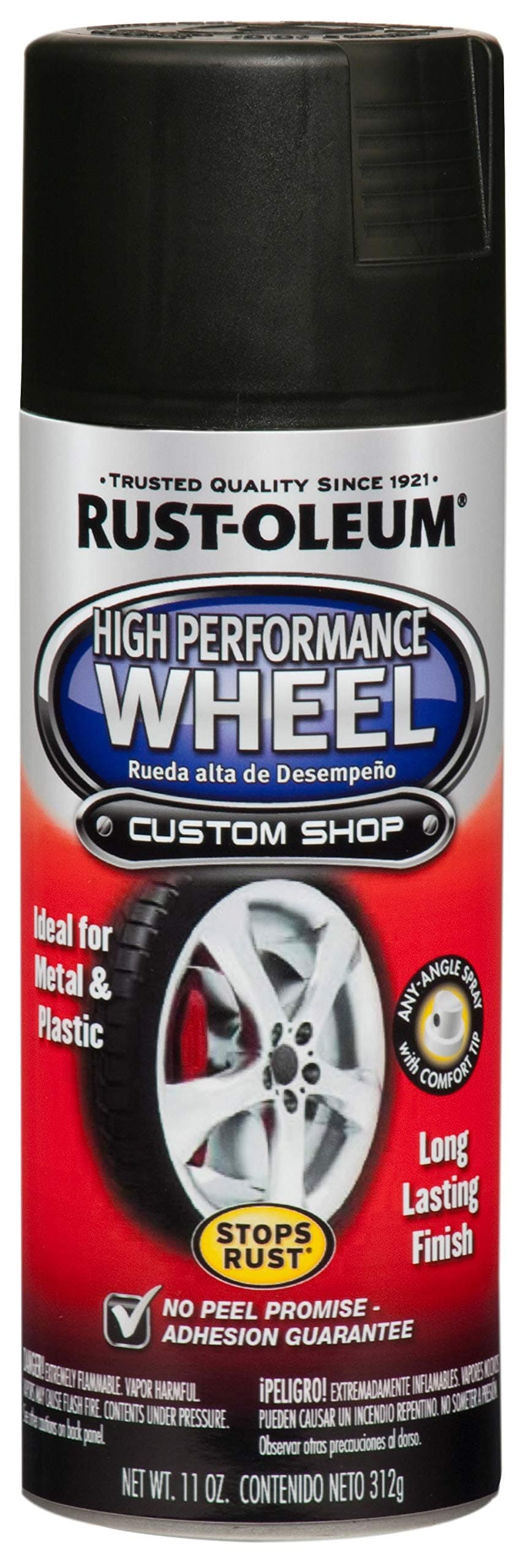 Rust-Oleum 248928 High Performance Wheel Spray Paint, 11 oz, Matte Black