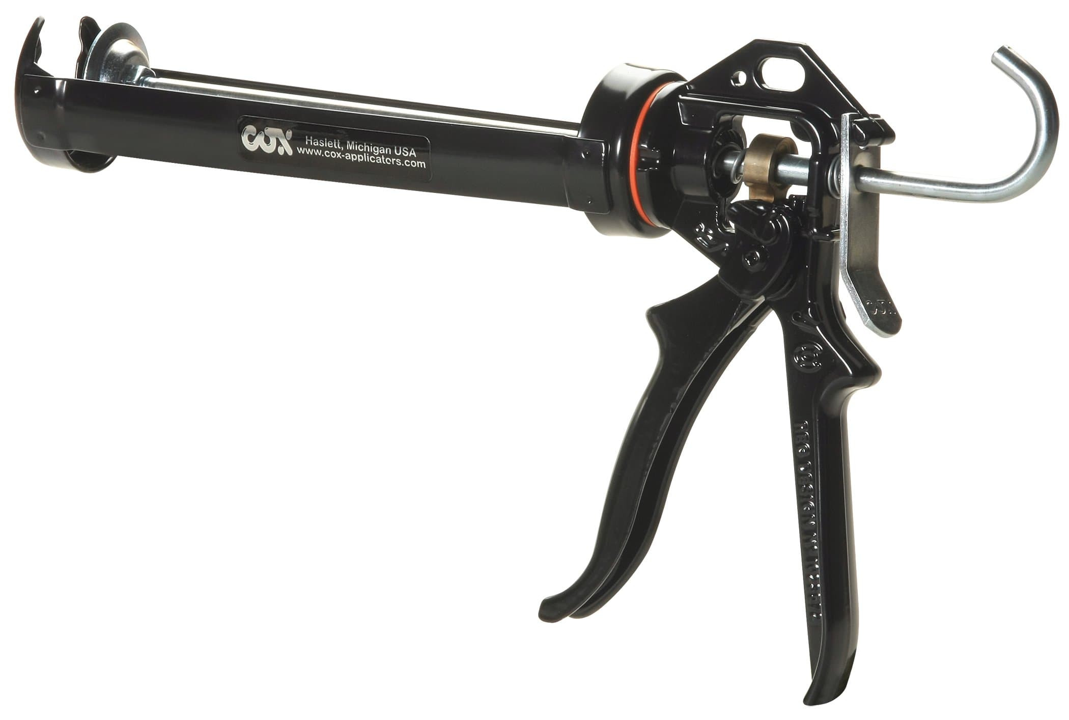 COX 41004-XT Chilton Extra Thrust 10.3-Ounce Cartridge Cradle Manual Caulk Gun, Black