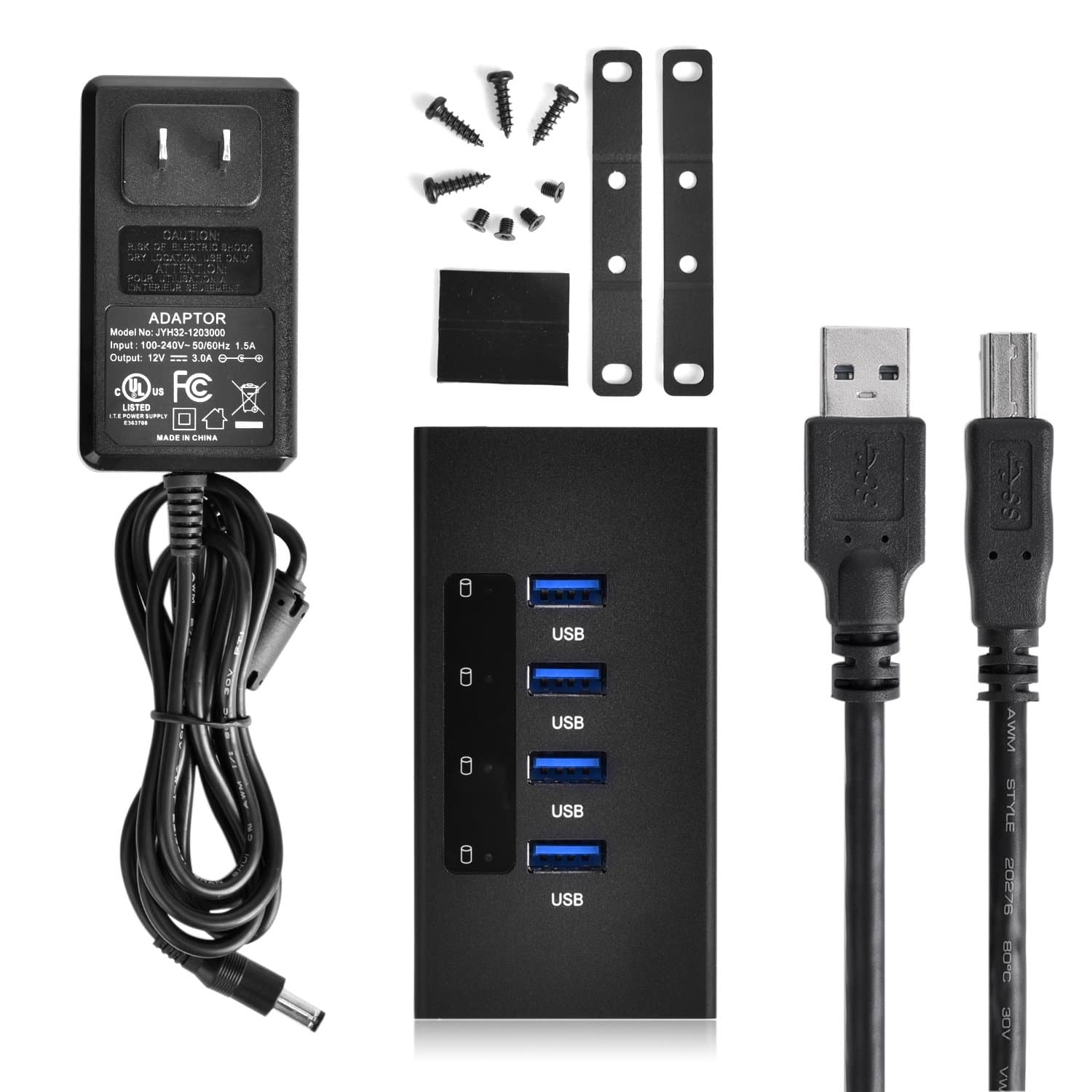 GenBasic Powered Aluminum USB 3.1 Gen 1 Hub (4 + 1 Charge Port)