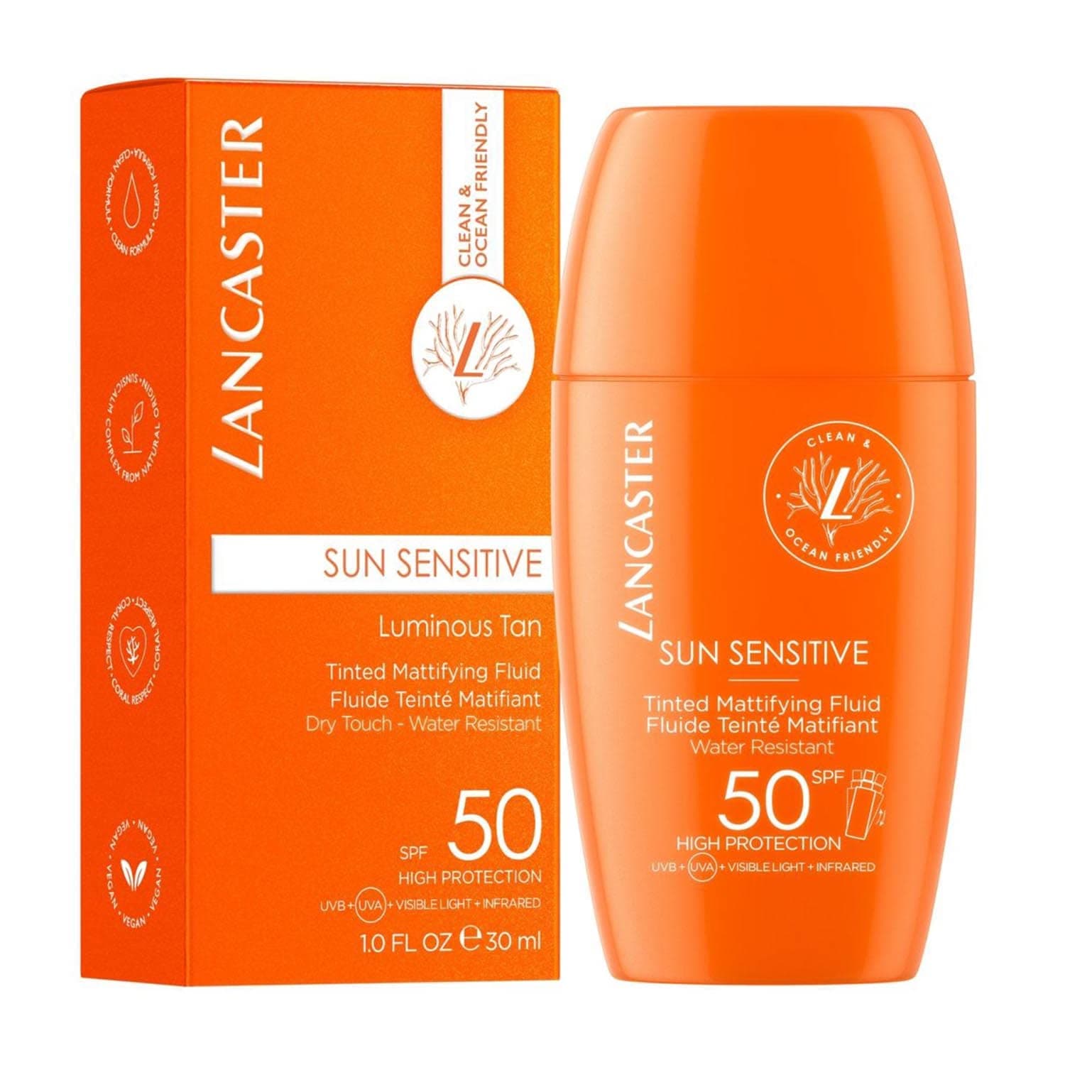 LancasterSun Sensitive Tinted Mattifying Fluid SPF 50, 30ml
