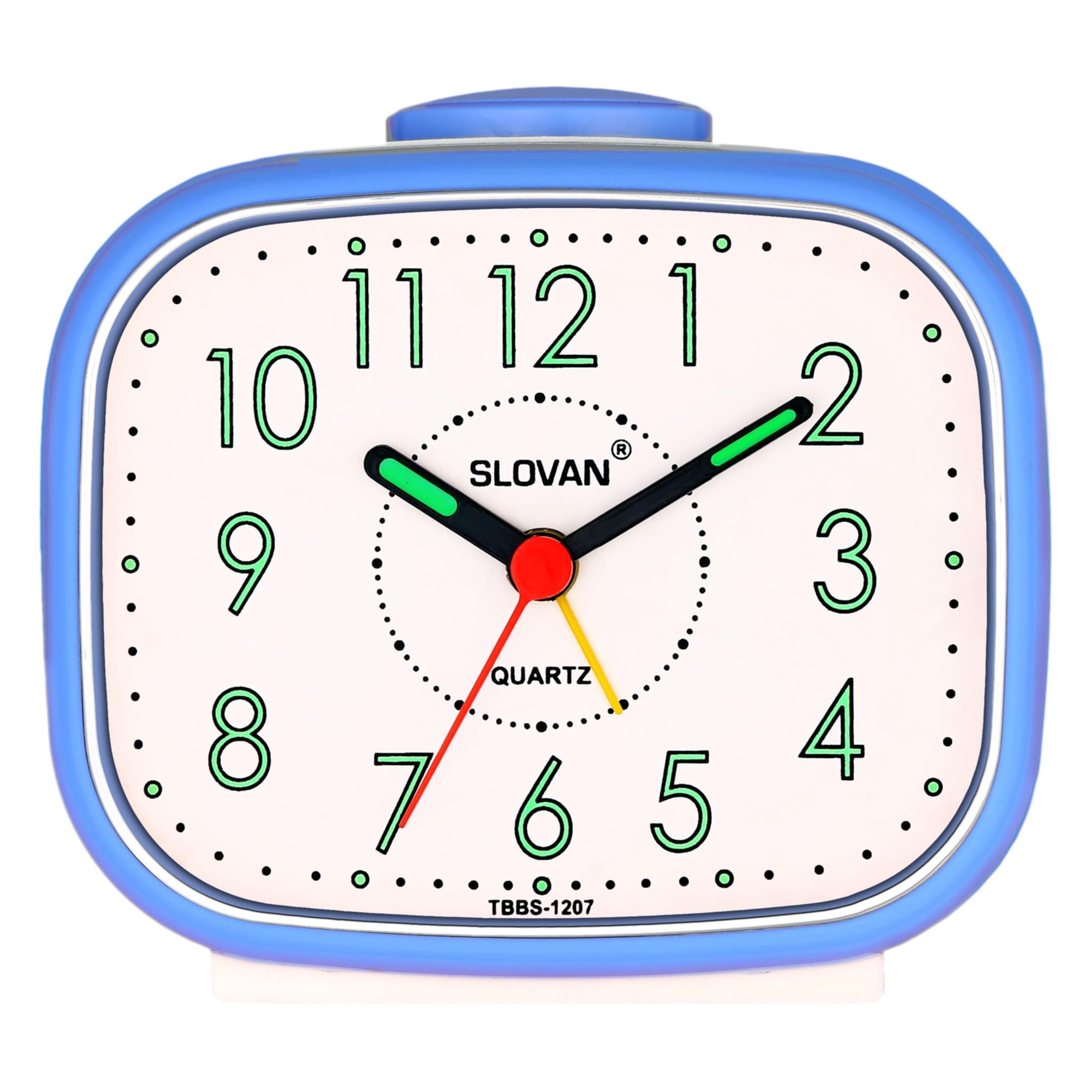SLOVAN QUARTZ Plastic Beep Table Alarm Clock - 9 CM X 11 (Sky)