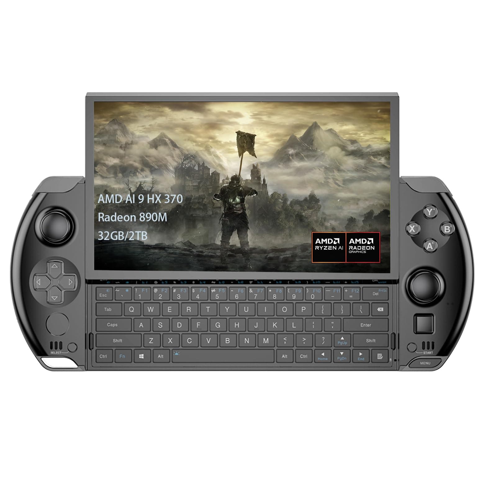 GPD Win 4 2025, Portable Handheld Game Console 6" Touchscreen 1920X1080 Mini Laptop UMPC Win 11 CPU AMD Ryzen AI 9 HX 370 32GB LPDDR5 RAM/2TB M.2 NVMe 2280 SSD （Black）