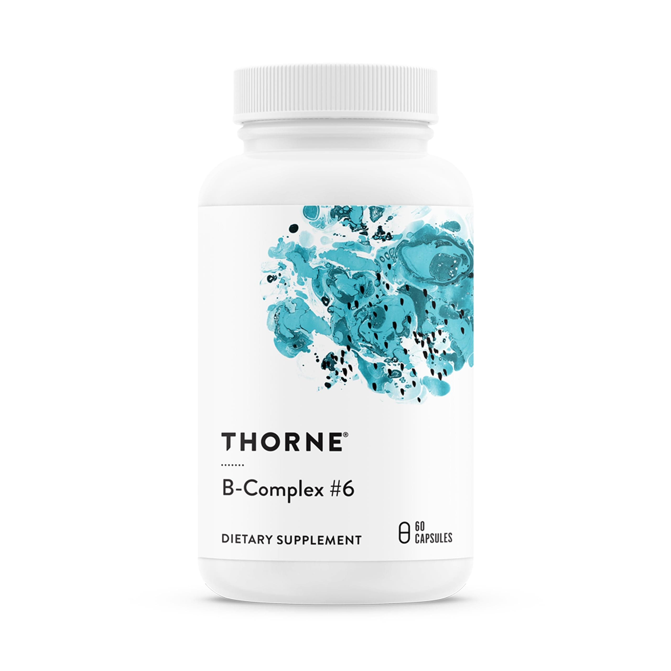 B-Complex #6 - Vitamin B Complex with Active Forms of Essential B Vitamins & Extra B6-60 Servings