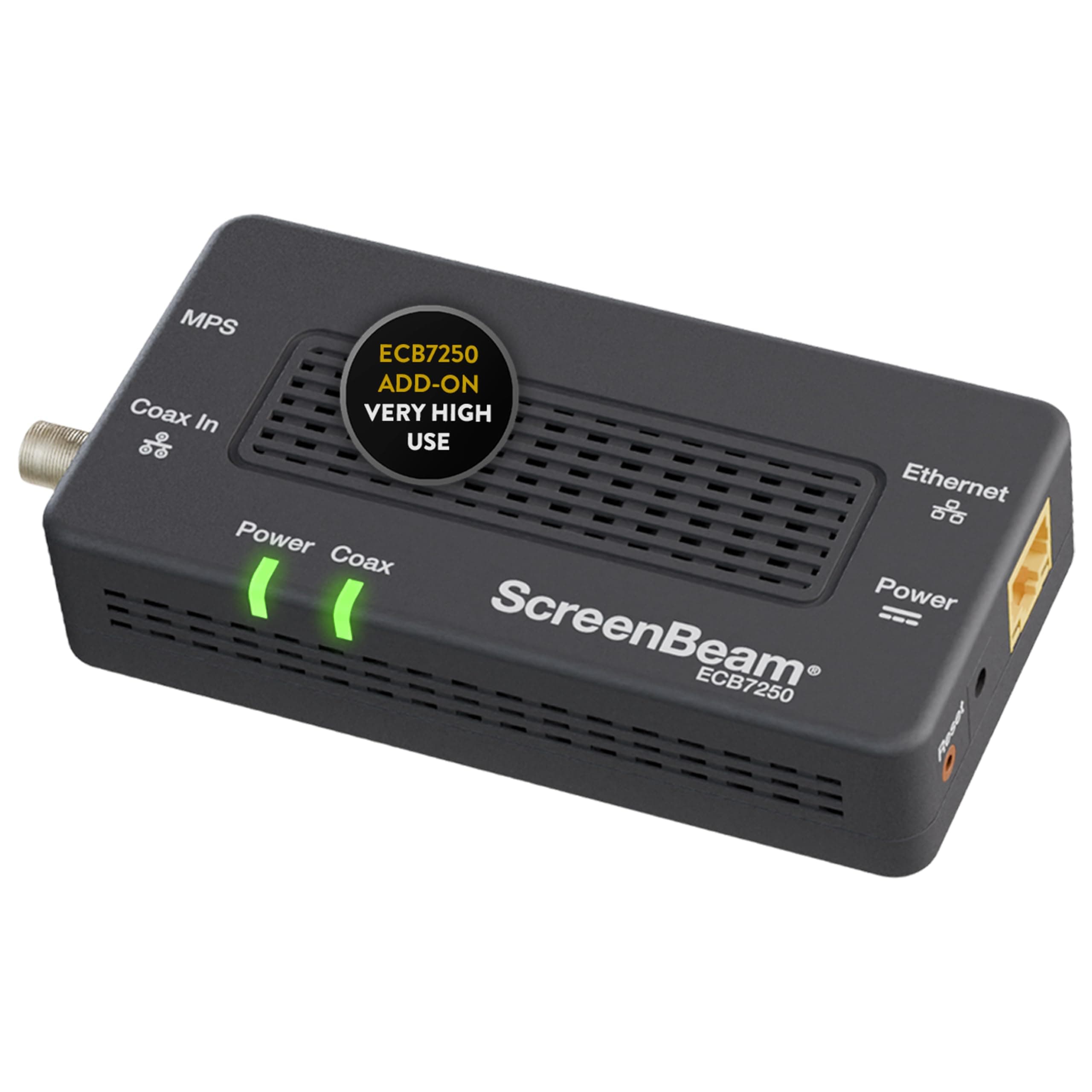 ScreenBeam Bonded MoCA 2.5 Network Adapter for Highest Speed Internet, Ethernet Over Coax - Single Add-On Adapter for Existing MoCA Network (Model: ECB7250S02)