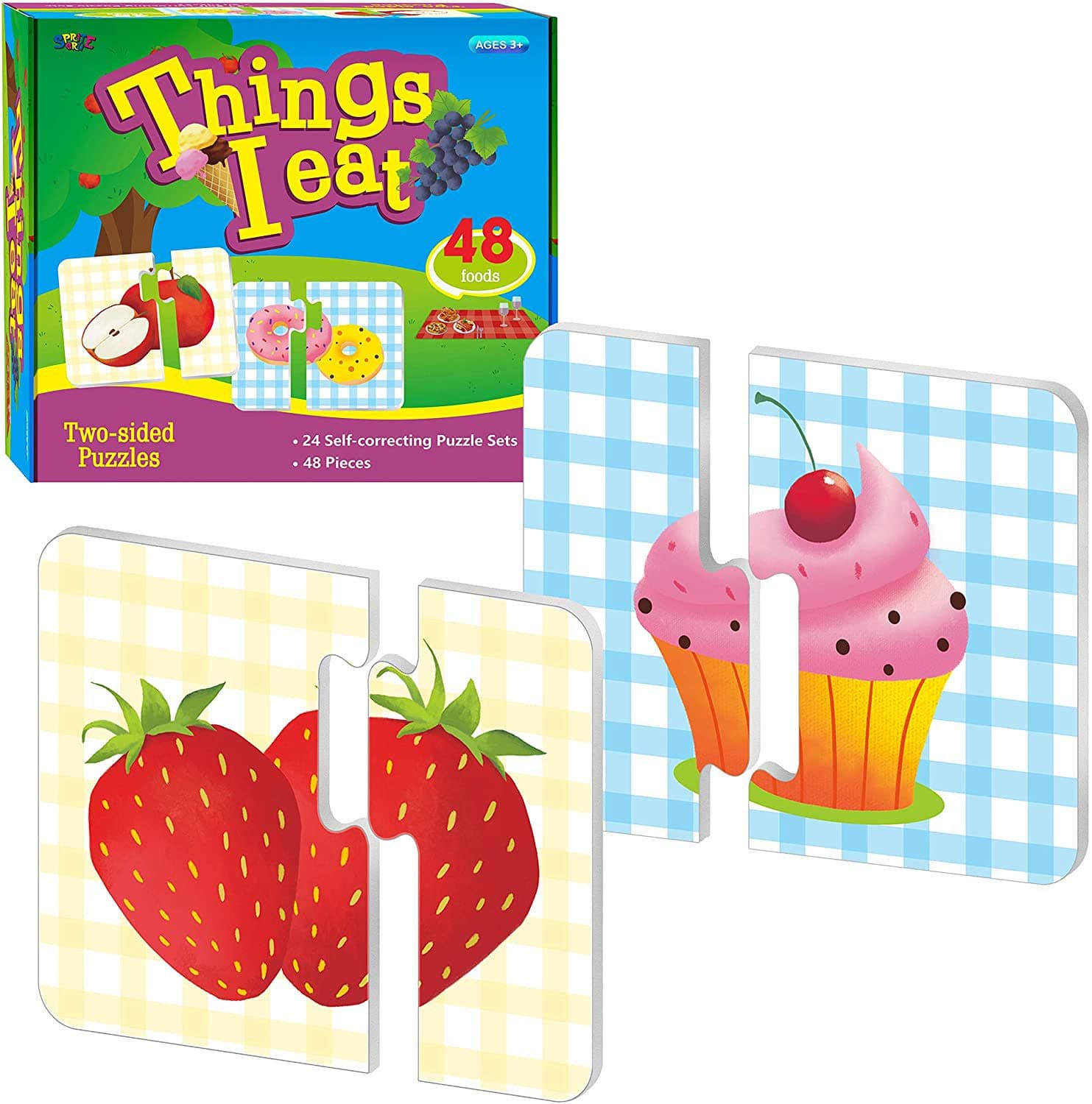 48 Food Matching Puzzles（2 pieces）