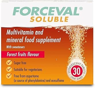 Effervescent Multivitamin Tablets, 24 Key Vitamins and Minerals Including Vitamin C, B and D, Iron and Zinc. One Effervescent Tablet a Day. for Adults and Children 12+. Pack of 30