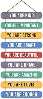 Artvibes Positive Quotes Mdf Wooden Wall Hanging for Home Livingroom Art Items | Home Decor Items | Gifts | Wall Art For Hall | Modern Wall Decorative Accessories for Decoration (WH_9312N)