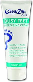 Busy Feet Cooling Energizing Foot Cream, Packed with Menthol for Pain Relief for Tired Achy Feet, Refreshes and Rejuvenates, Helps to Provide Relief from Neuropathy, 3.4 Ounce Tube