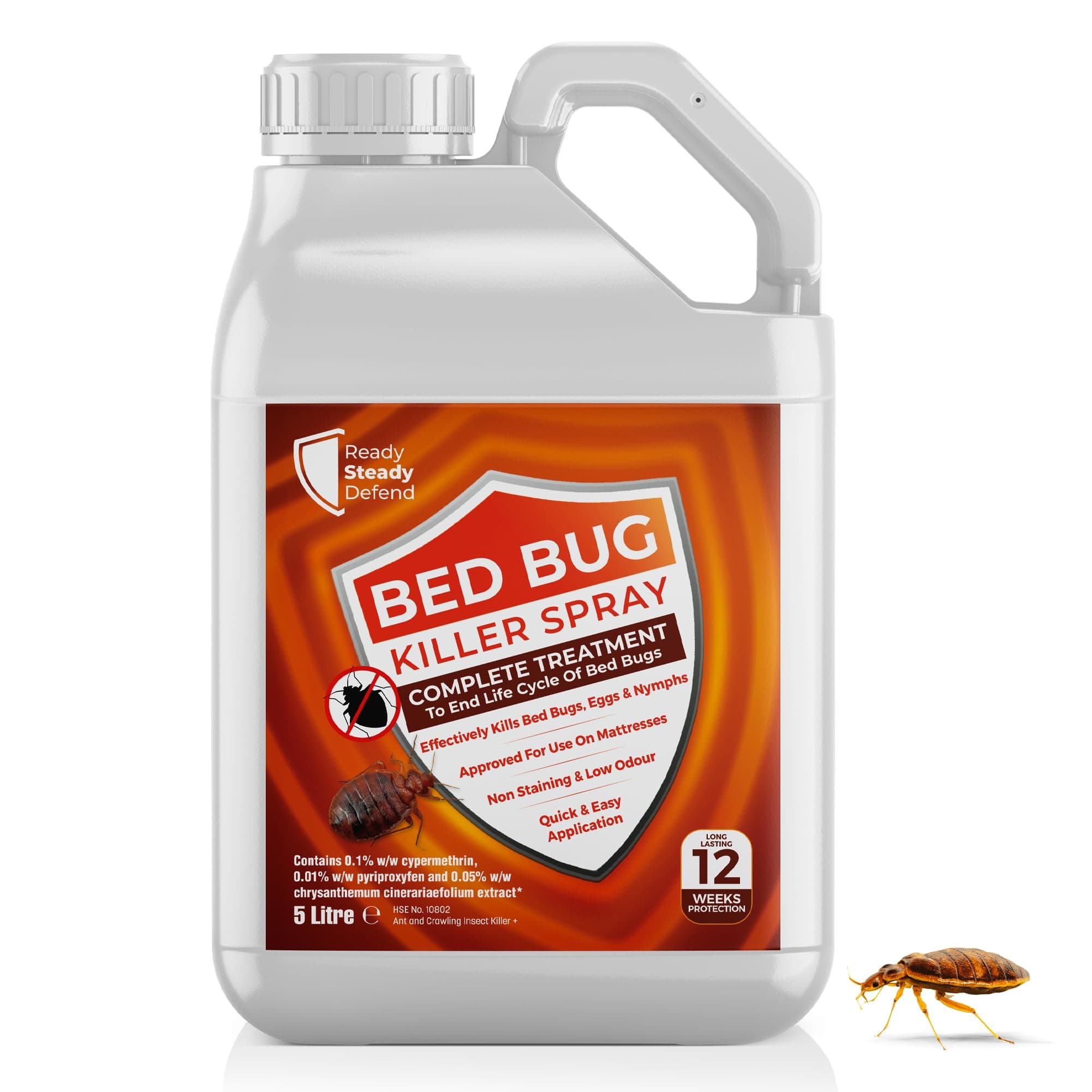 Bed Bug Killer Spray | 5 Litre | Complete Treatment to End Life Cycle of Bed ...