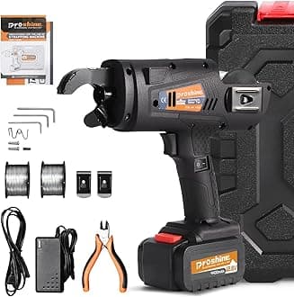 Automatic Rebar Tier 0.3"-1.3" Rebar Tie Rebar Tying Gun + 4400mAh Rechargeable Battery + 2PCS Rebar Tie Wire Rebar Tier Tying Machine 0.8S a Knot