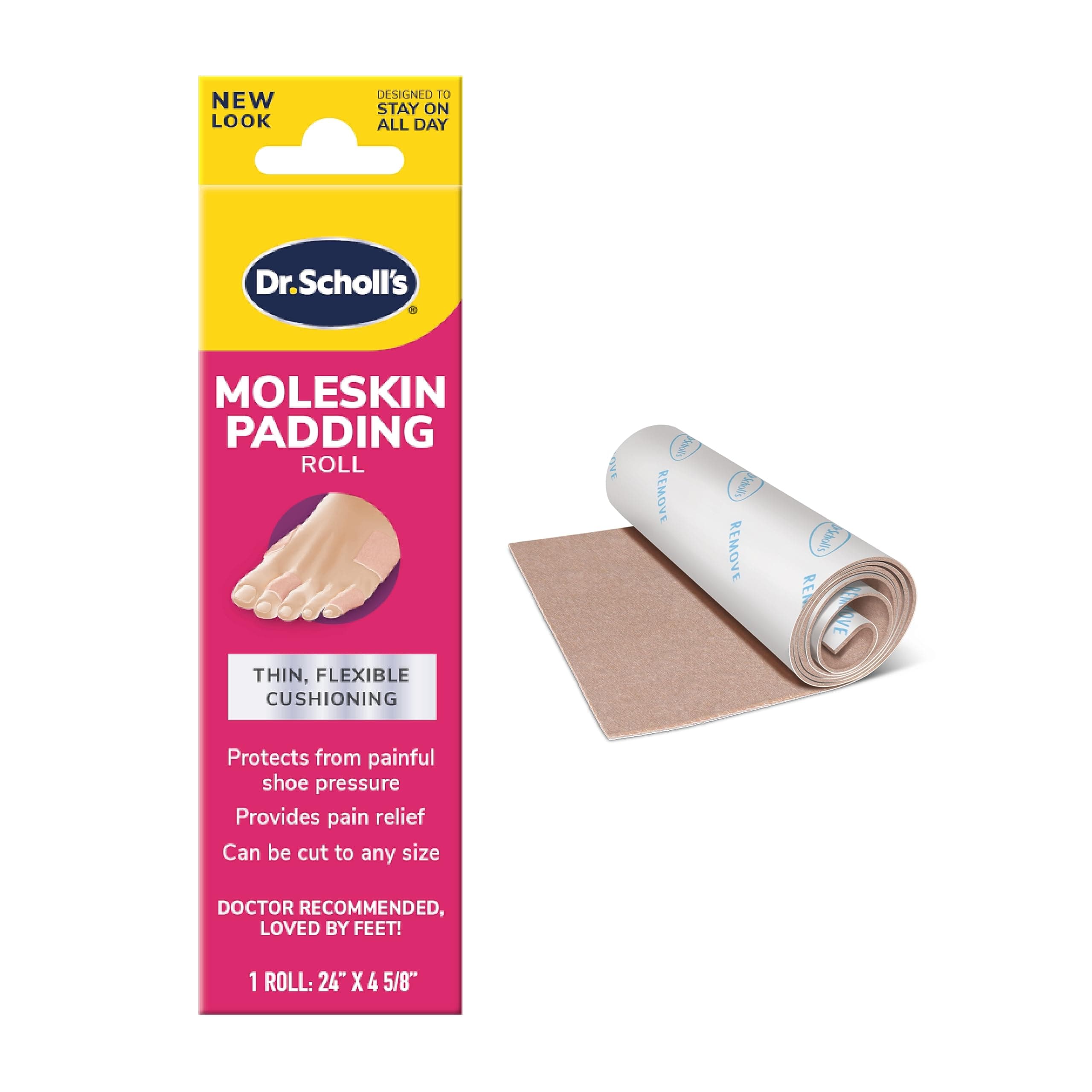 Moleskin Plus 24" x 4 5/8" Padding Roll, 1 Count