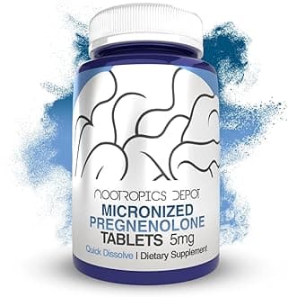 Nootropics Depot Pregnenolone Quick Dissolve Tablets | 5mg | Micronized | Mood, Cognition, & Hormone Support | 365 Count