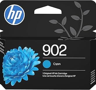 HP 902 Cyan Ink Cartridge | Works with HP OfficeJet 6950, 6960 Series, HP OfficeJet Pro 6960, 6970 Series | Eligible for Instant Ink | T6L86AN